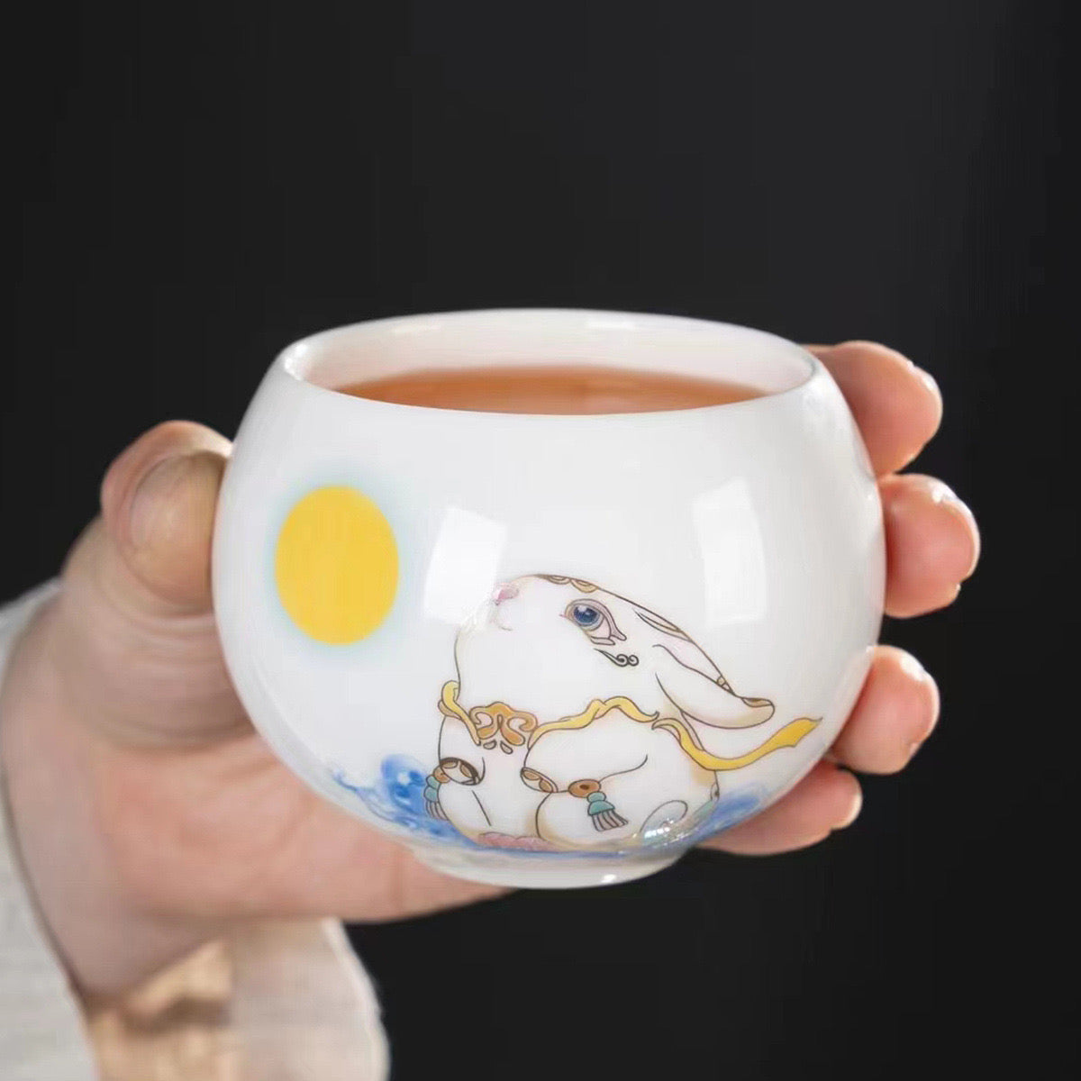 M019. Middle-autumn festival rabbit teacup