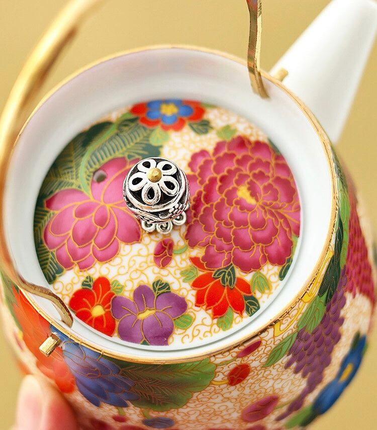Set006. Fruitful autumn enamel glazed elegant tea set