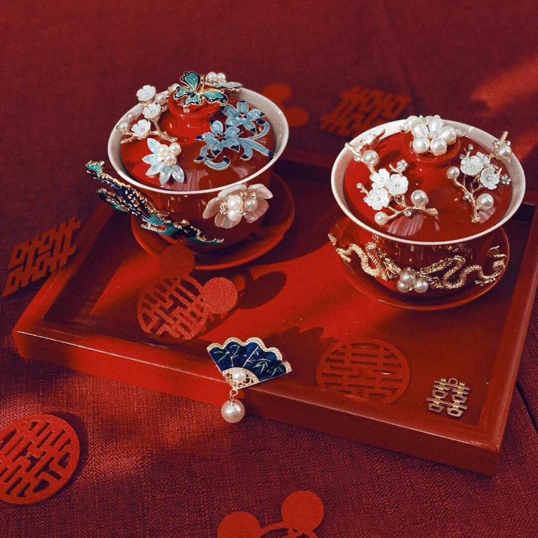Teacup couple 001. Handmade diy porcelain wedding cups for the beloved one