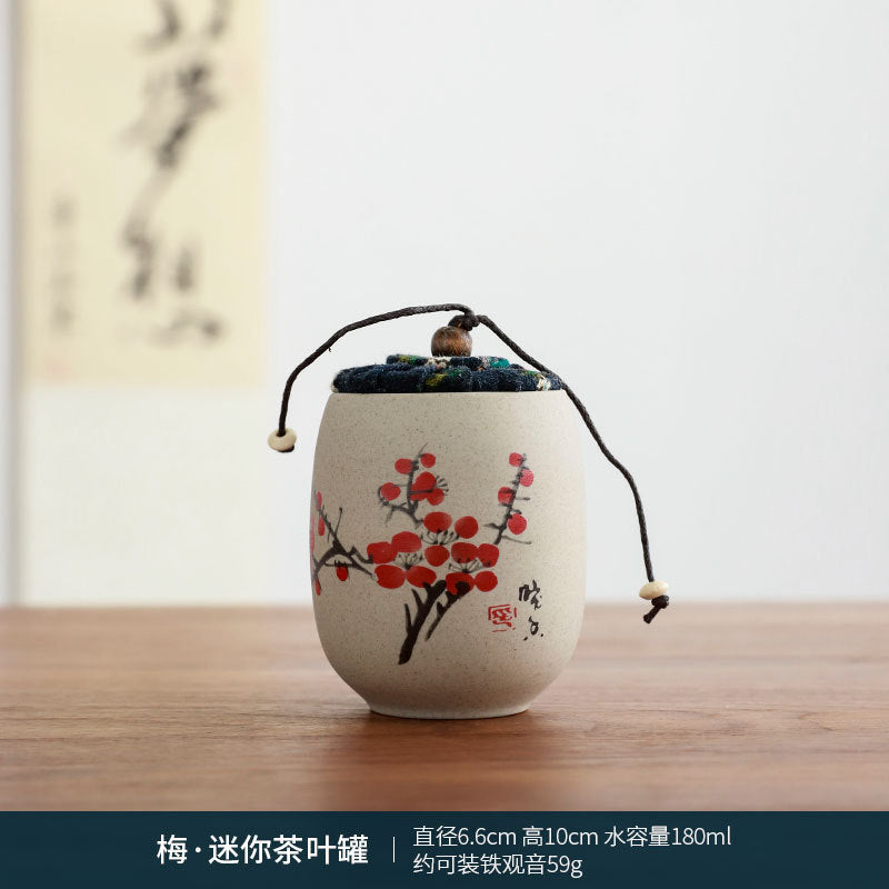 X003. Coarse Porcelain Painting Tea Caddy