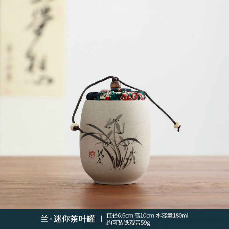 X003. Coarse Porcelain Painting Tea Caddy