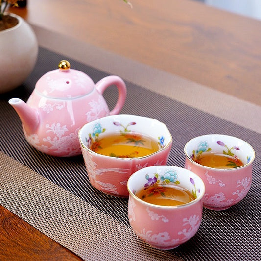Teapot 002. Pinky princess style delicate teapot
