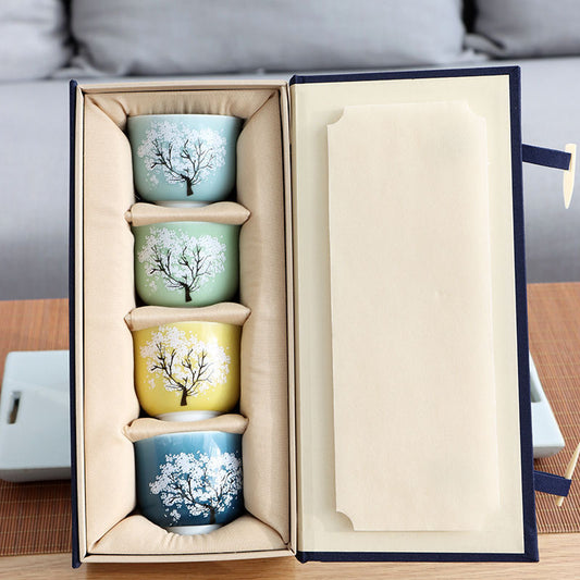 M013. Blossom tree color changing teacups