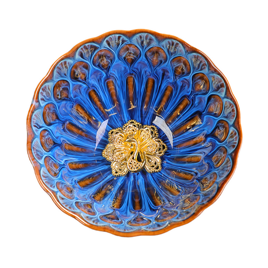M007.Fancy 3D peacock teacup