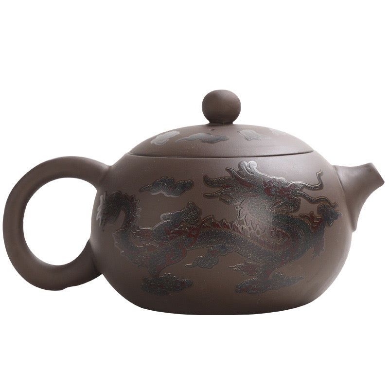 Teapot 1. Color Changing tea pot auspicious dragon and phoenix