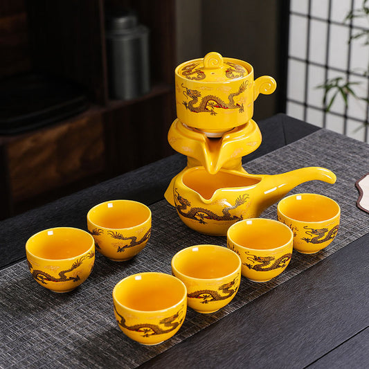 Set005. Semi-auto tea set for newbie friends emperor dragon high quality