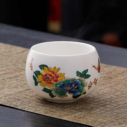 Teacup. Color Changing white porcelain